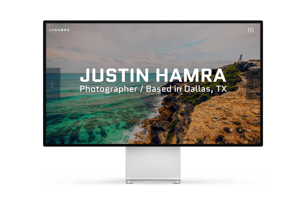 Justin Hamra Photography Website Design