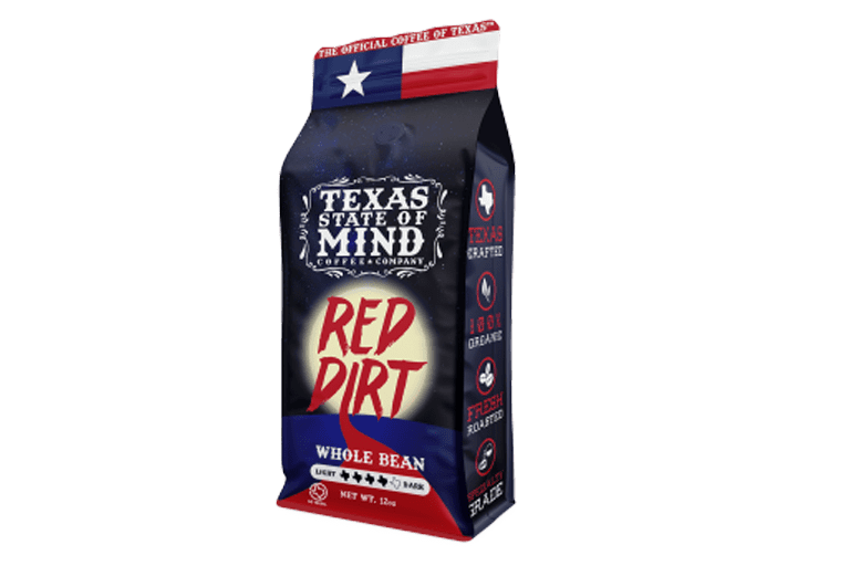 Texas State of Mind Coffee Company Bag Design